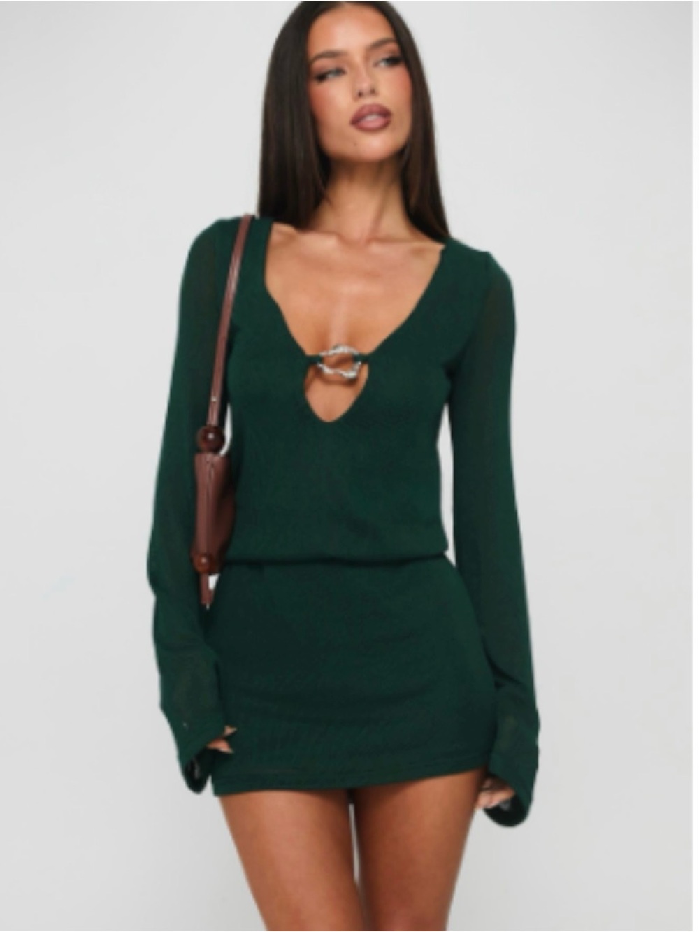 Princess Polly Charming Long Sleeve Mini Dress